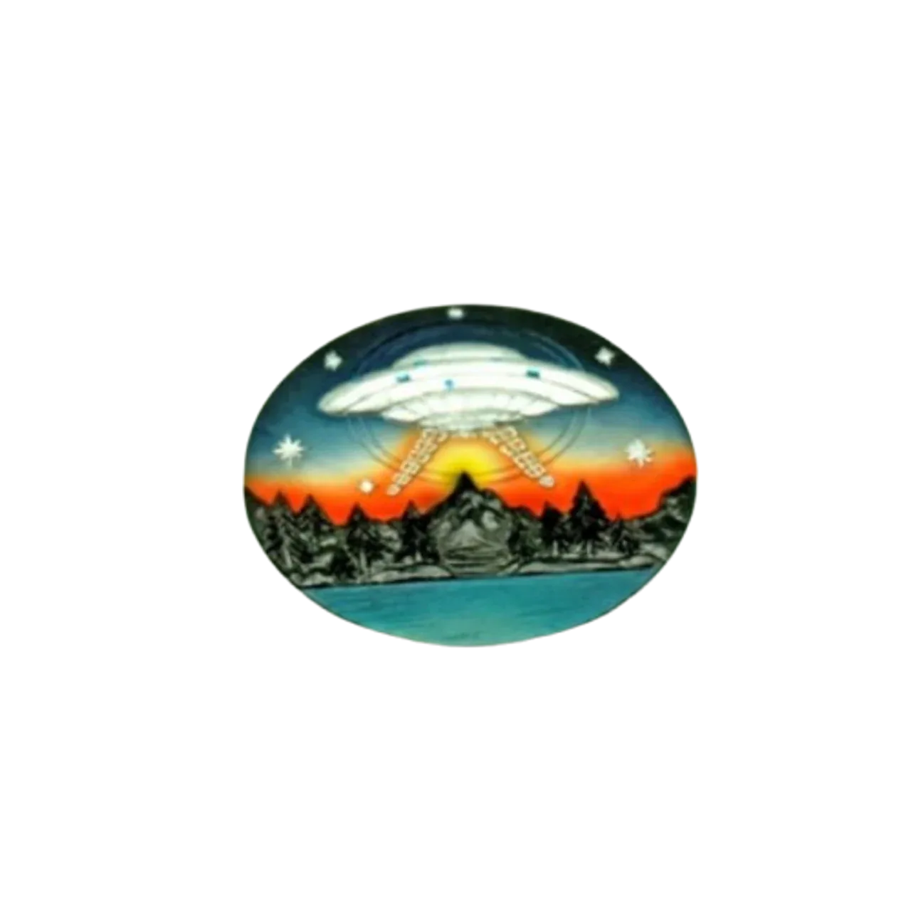 4.75" UFO Round Polyresin Incense Burner