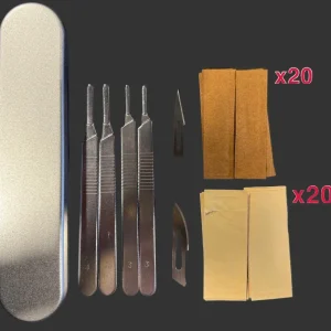 45 Piece Crafting Knife Set With Metal Case