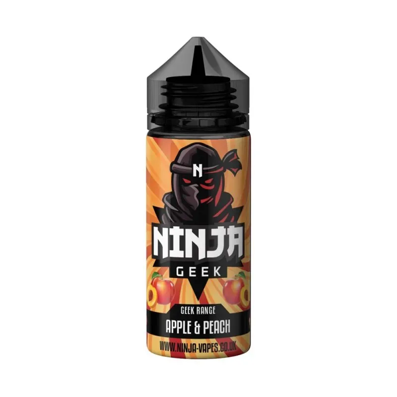 Apple and Peach Geek Range E-liquid 100 ML Shortfill By Ninja Geek