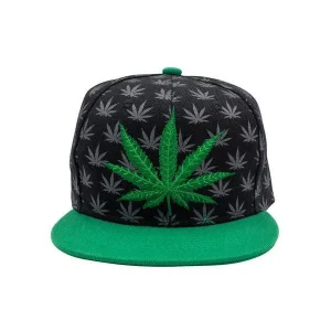 Cannabis Patterned Snapback