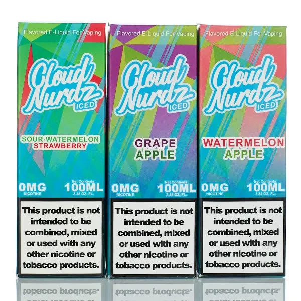 Cloud Nurdz ICED E-Liquid – No Nicotine Vape Juice – 100ml