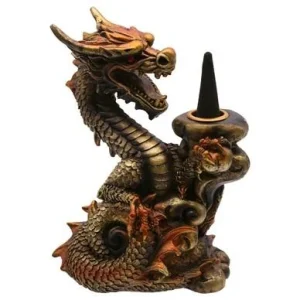 Dragon Backflow Incense Burner 6"