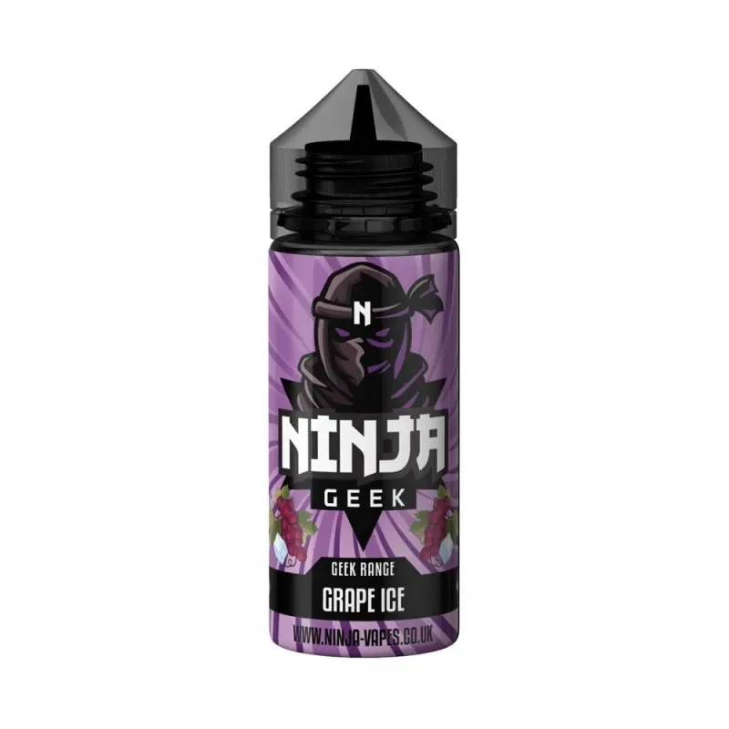 Grape Ice Geek Range E-liquid 100 ML Shortfill By Ninja Geek