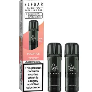 Peach ice Elf Bar 600 pods 2 pack