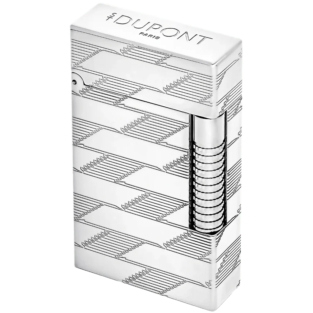 S.T. Dupont Le Grand Lighter – Monogram 1872 Silver