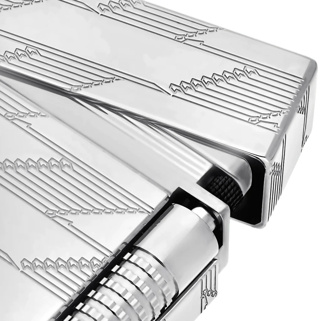 S.T. Dupont Le Grand Lighter – Monogram 1872 Silver - Image 2