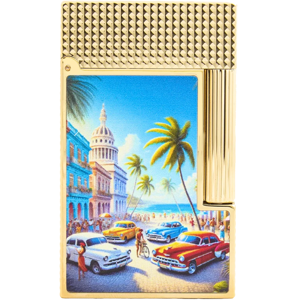 S.T. Dupont Ligne 2 Cuba Lacquered Lighter – Beach