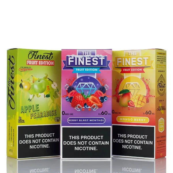 The Finest E-Liquid Fruit Edition – No Nicotine Vape Juice – 120ml