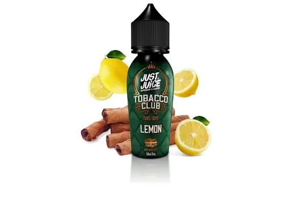 TOBACCO CLUB (LEMON) 50ML E LIQUID JUST JUICE PGVG 30/70