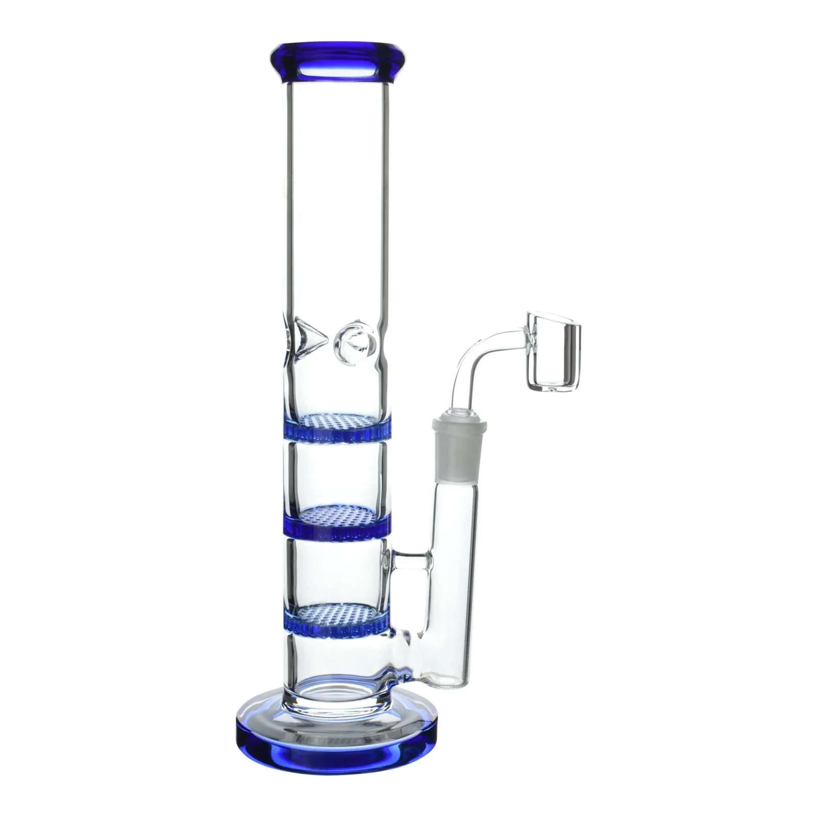 Triple Honeycomb Straight Tube Dab Rig - 10in