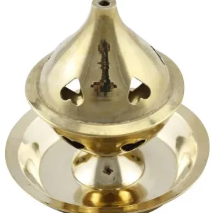 ZenN - Brass Polished Incense Burner w/ Plate