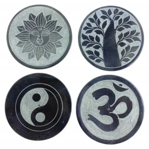 ZenN - Om, Sun, Yin Yang & Tree Of Life Design Round Ash Catcher Set