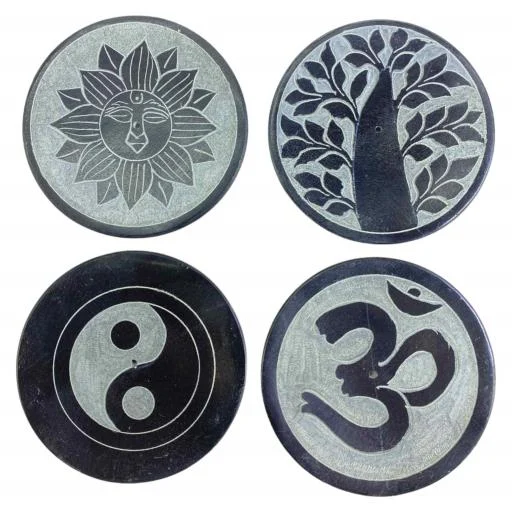 ZenN - Om, Sun, Yin Yang & Tree Of Life Design Round Ash Catcher Set