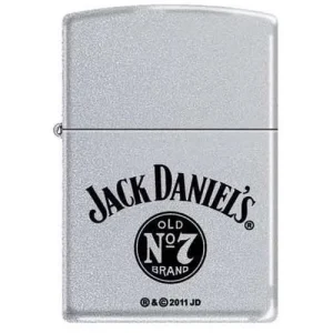 Zippo Lighter - Jack Daniel's Old No 7 Satin Chrome