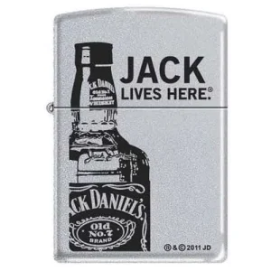 Zippo Lighter - Jack Lives Here Satin Chrome