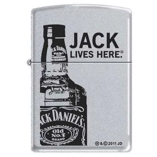 Zippo Lighter - Jack Lives Here Satin Chrome